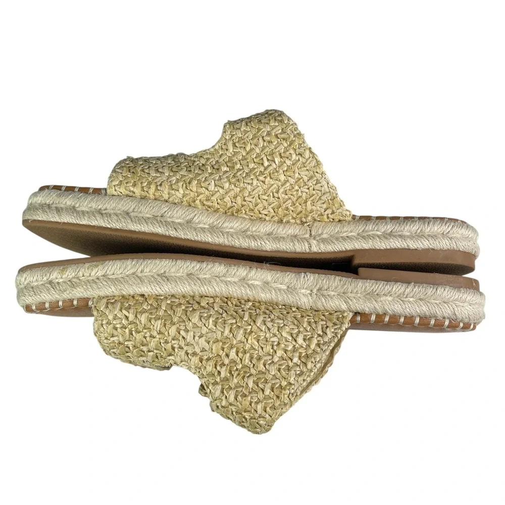 American Eagle Women's Slide Sandals Size 9 Woven Espadrille Flats Open Toe